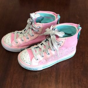 Skechers TwinkleToes high-top sneakers size11 girl